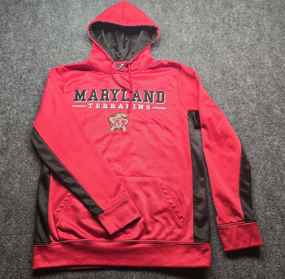 Maryland Terrapins Colosseum Red Hoodie Pullover Sweatshirt Hooded Terps MEDIUM